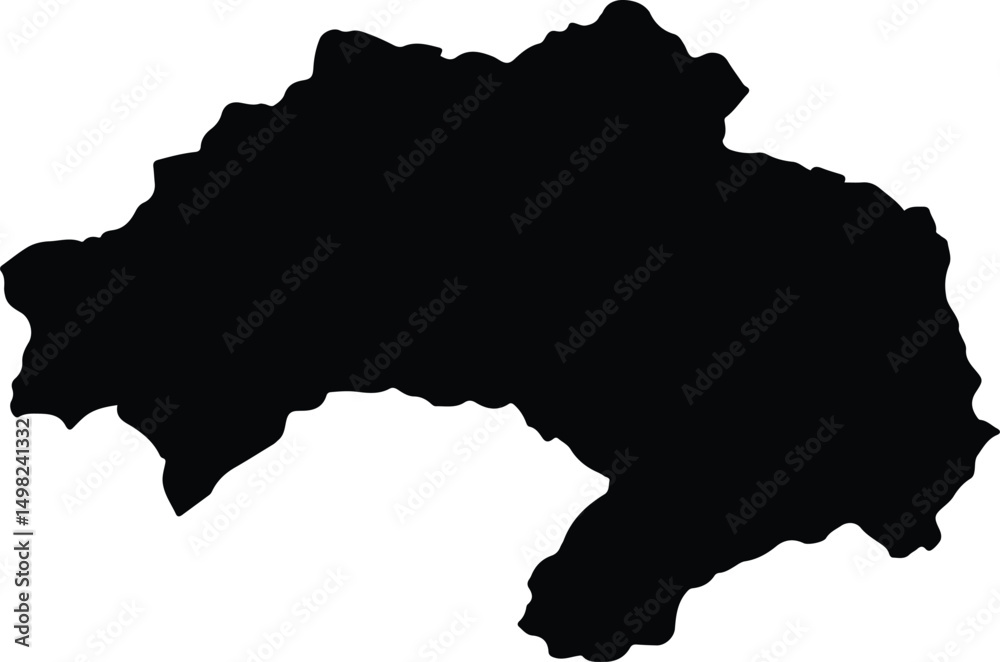 Obraz premium Ba Che Vietnam silhouette map