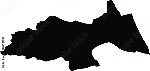 Ba Don Vietnam silhouette map