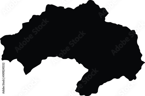 Ba Che Vietnam silhouette map