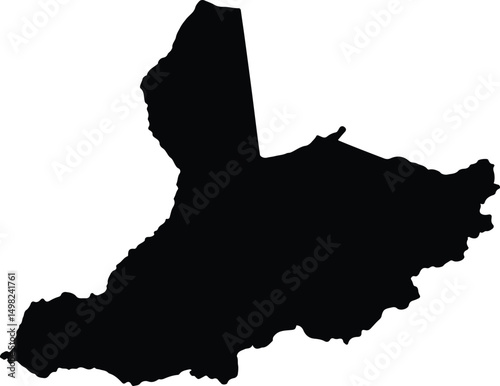 Azotey Paraguay silhouette map