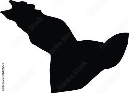 Azadshahr Iran silhouette map