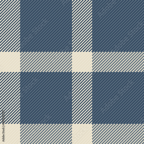 Elegant blue and cream plaid pattern.  Perfect for textile design, website backgrounds, or fashion projects.  This timeless check evokes comfort and sophistication.