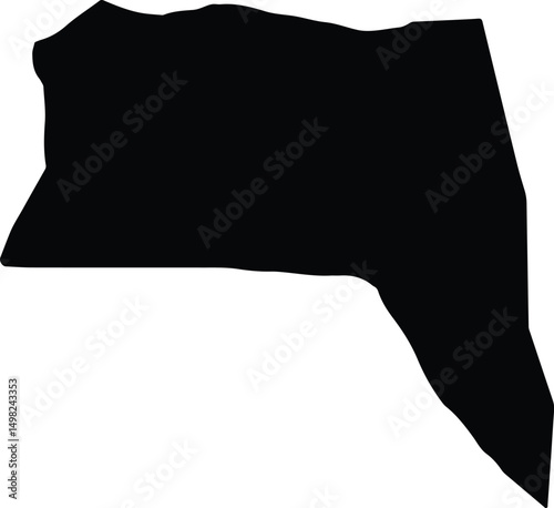 Ayi Jordan silhouette map