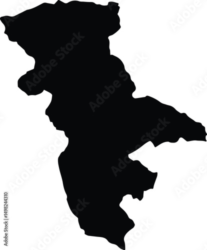 Awutu Senya Ghana silhouette map
