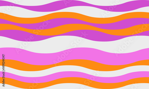 Vibrant, wavy abstract pattern in pink and orange.  Perfect for backgrounds, website design, or textile prints.  This playful, retroinspired design evokes feelings of energy and fluidity.