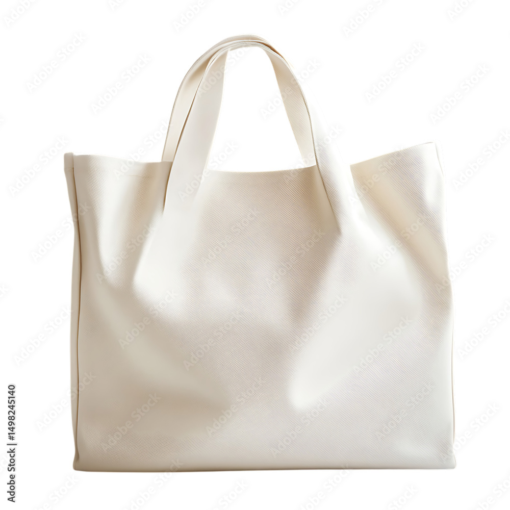 Minimal Canvas Bag with Sleek Modern Lines and a Soft Handle Isolated on Transparent Background Minimal Canvas Bag with Sleek Modern Lines and a Soft Handle Isolated on Transparent Background