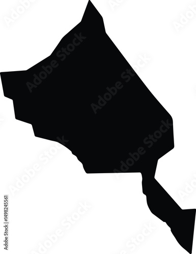 Ave Togo silhouette map