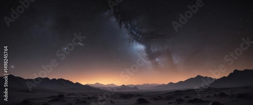 Vast, inky black cosmos, distant nebulae glow faintly ,  photography,  light,  universe