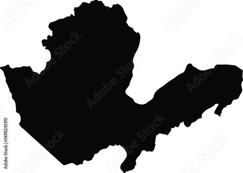 Autónomo Río Negro Venezuela silhouette map