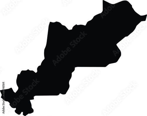 Autazes Brazil silhouette map