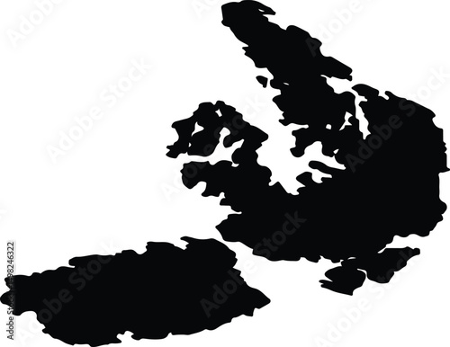 Austevoll nor Norway silhouette map