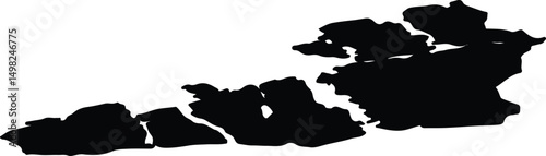 Aure nor Norway silhouette map