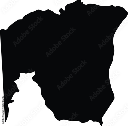Auchtembeddie Jamaica silhouette map