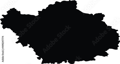 Aube France silhouette map