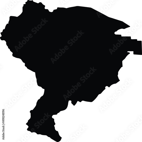 Atwima Nwabiagya South Ghana silhouette map