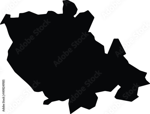 Atlangatepec Mexico silhouette map