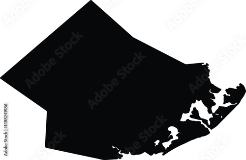 Atlantic United States silhouette map