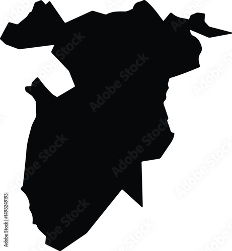 Atlamajalcingo del Monte Mexico silhouette map
