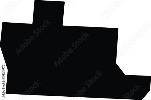 Athens United States silhouette map