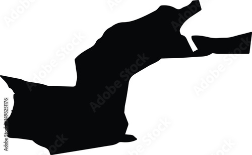 At Tuwal Saudi Arabia silhouette map
