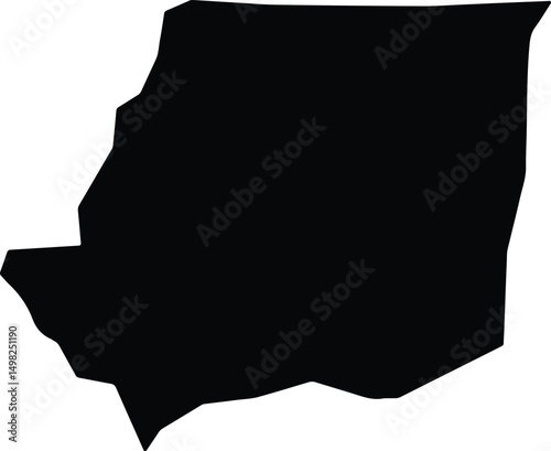 At Tawisha Sudan silhouette map