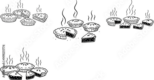 Delicious homemade pies freshly baked sweet treats