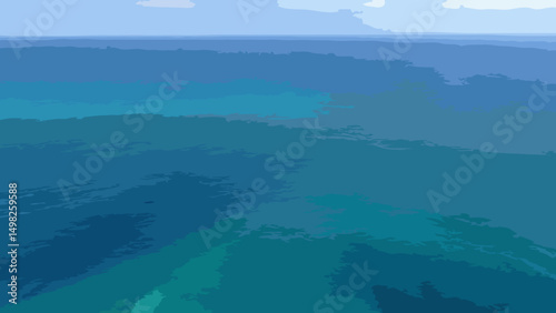 Aerial view open ocean