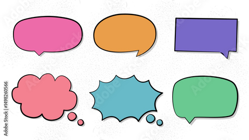 set of colorful speech bubbles, Illustration of Bubble chat