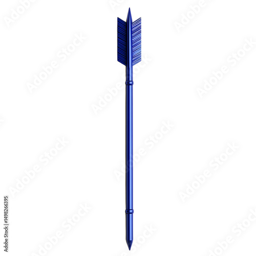 Modern Arrow with Precise Crisp Lines in Regal Roy Isolated on Transparent Background