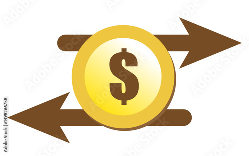 Dollar trade icon, Trade Free business icons, png trade icon with dollar symbol, trade icon with arrow symbol