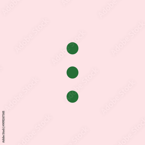 Letter I logo icon design template elements. Design element illustration complements banner design, brochures, pamphlets etc. Green dot design in flat style for various purposes. 