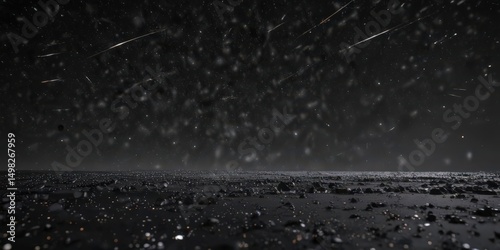 Deep black canvas strewn with countless glittering stars ,  diamond dust,  stars