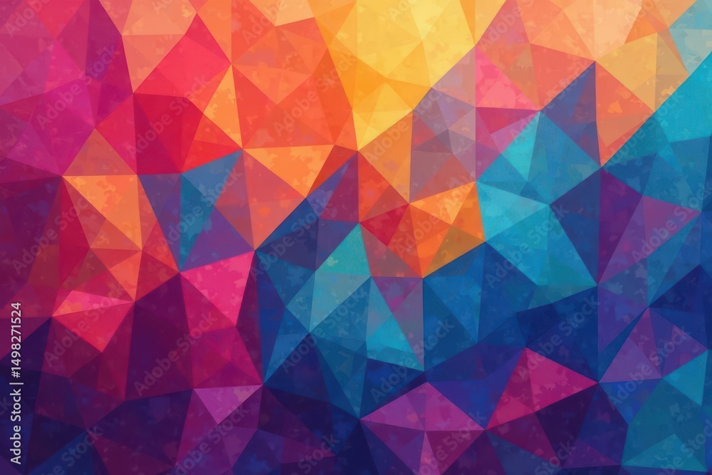 Obraz premium Repetitive geometric shapes forming a colorful backdrop, template, design, geometric