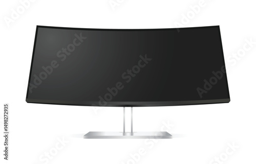 Realistic TV monitor mockup Vector isolated on a white background