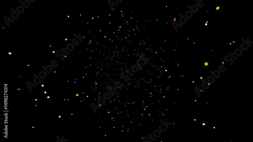 swirling stars and particles loop