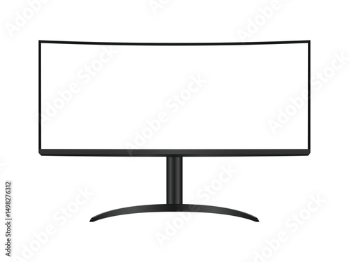 Realistic TV screen. Smart TV monitor mockup Vector isolated on a white background