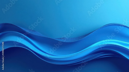 Abstract Blue Wave Design Serene Curving Lines and Smooth Textures for Modern Backgrounds