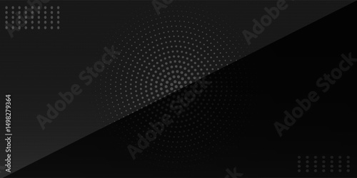 halftone dot Black white dark gray silver abstract pattern background. Geometric shape. Line triangle angle fold polygon diamond 3D. Gradient. Rough grain noise. Light shadow. Matte shimmer. 