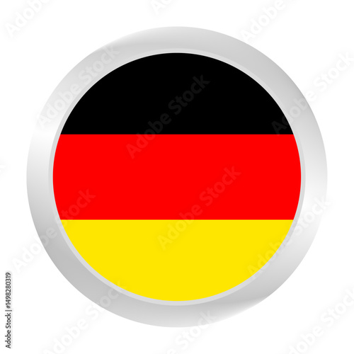 Flag of Germany. Circle flag icon logo. Round flag. Flag icon. Standard color. Digital illustration. Vector illustration. Free Download Flag of Germany. Circle flag icon logo. Round flag. Flag icon. Standard color. Digital illustration. Vector illustration. - GFXLoad