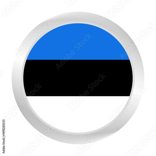 Free Download Flag of Estonia. Circle flag icon logo. Round flag. Flag icon. Standard color. Digital illustration. Vector illustration.	 - GFXLoad