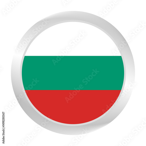 Free Download Flag of Bulgaria. Circle flag icon logo. Round flag. Flag icon. Standard color. Digital illustration. Vector illustration.	 - GFXLoad