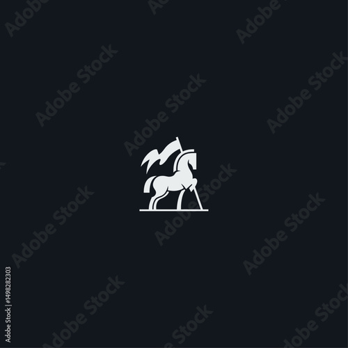 War horse logo icon flat vector design