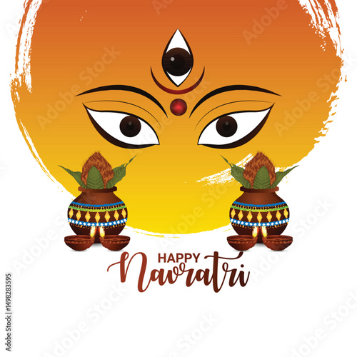 Creative vector illustration for happy navratri