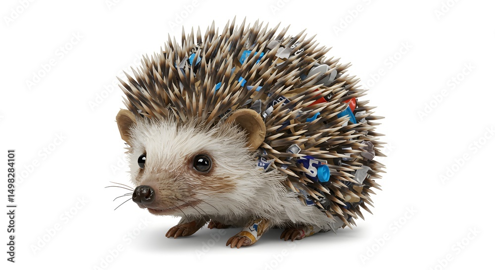 Obraz premium Hedgehog with Pins