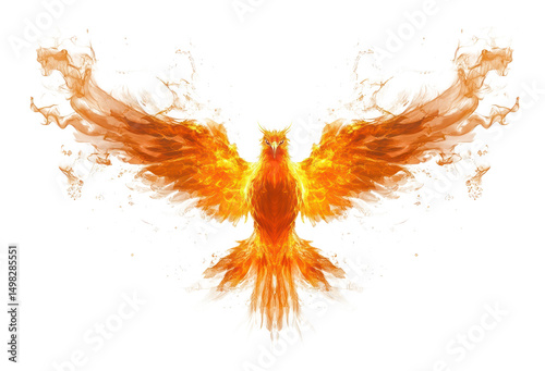 Wallpaper Mural PNG Fiery phoenix bird flame wings fire. Torontodigital.ca