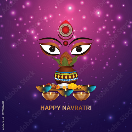 Indian festival happy navratri celebration background