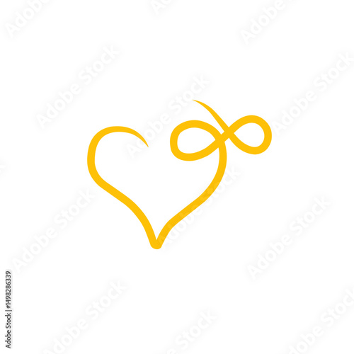 infinity heart line symbol