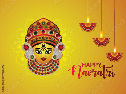 Creative design happy navratri background