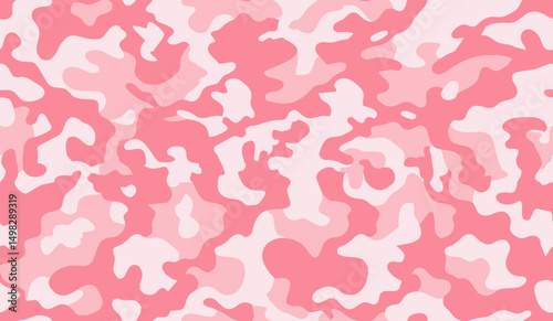seamless camouflage pattern with pink color