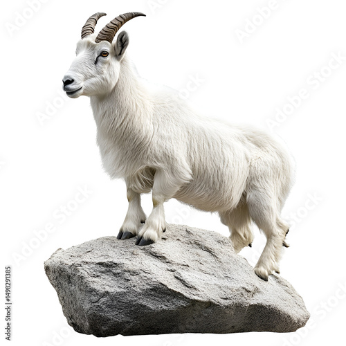 Mountain Goat on Rock Majestic Creature Wild Animal